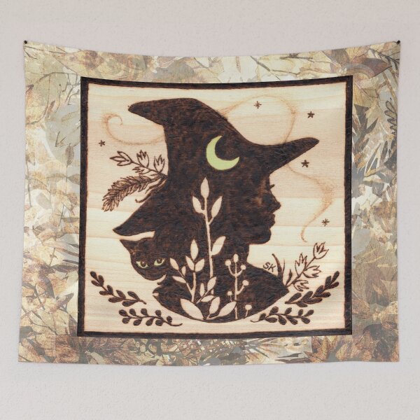 Item preview, Harvest Witch Woodburn designed and sold by MoodyMuseArt.