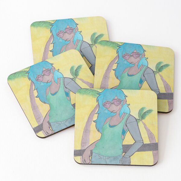 Item preview, Blue Hair Beach Girl designed and sold by paintin-panda.