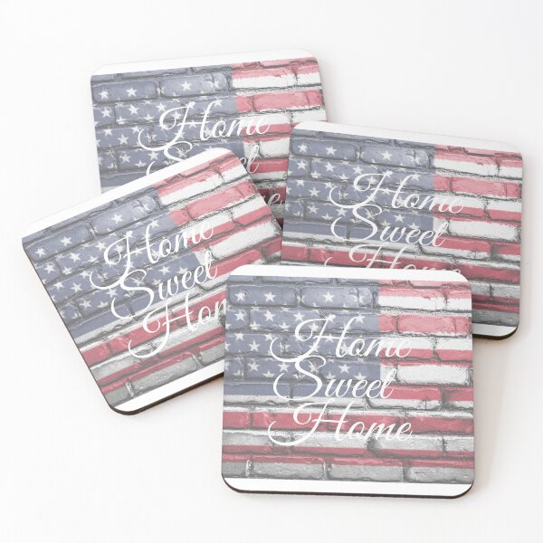 Item preview, Home Sweet Home USA Ghost Mixed Media Flag designed and sold by OByD.