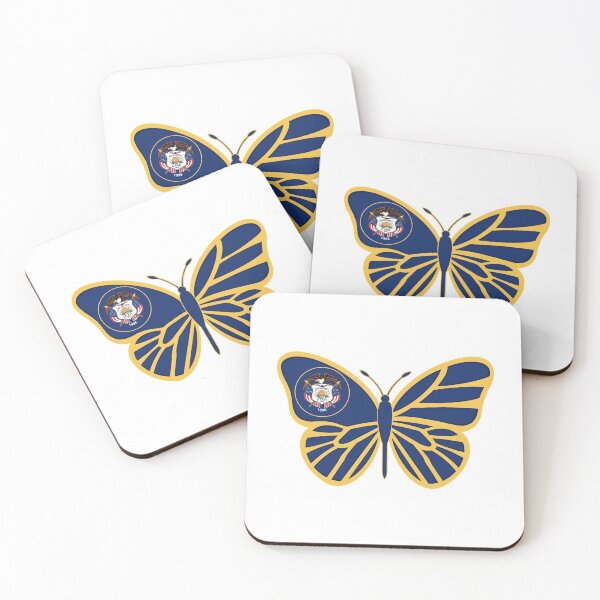 Item preview, State of Utah Flag Butterfly 2 designed and sold by Gsallicat.