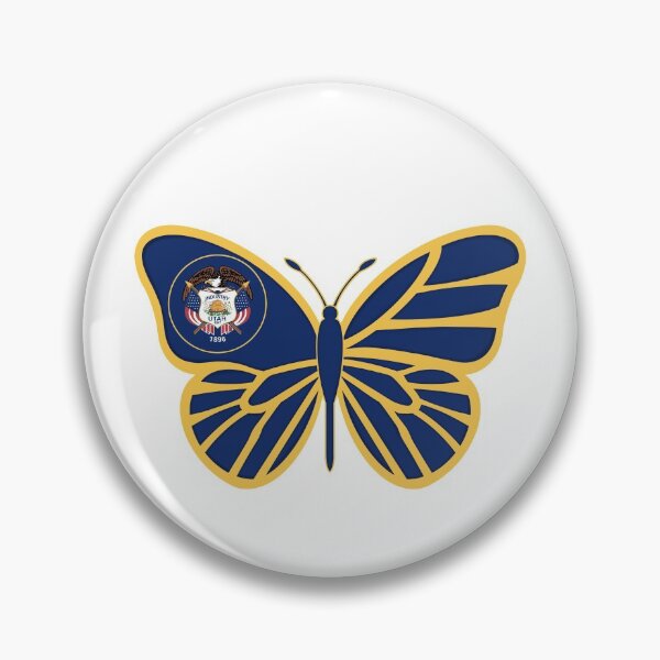 Item preview, State of Utah Flag Butterfly 2 designed and sold by Gsallicat.