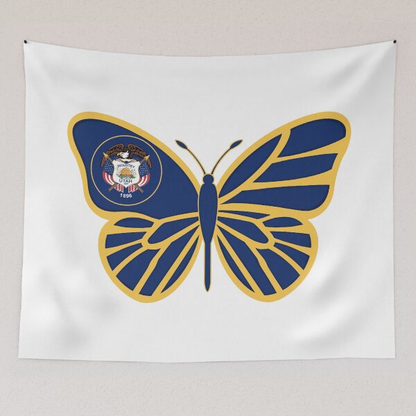 Item preview, State of Utah Flag Butterfly 2 designed and sold by Gsallicat.