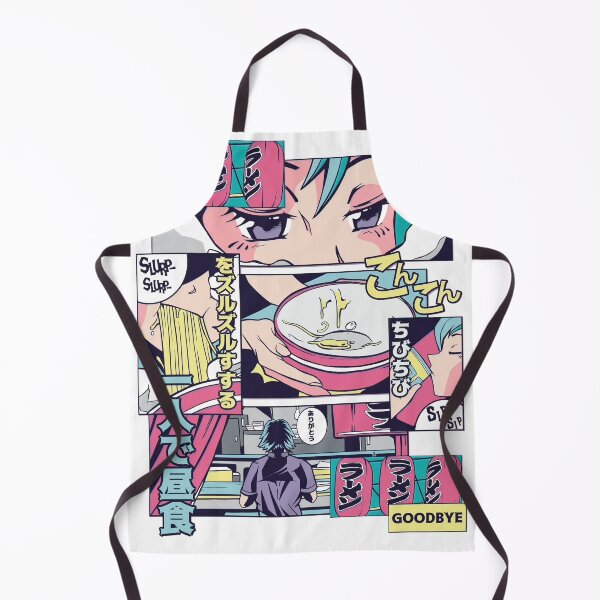 Item preview, Anime girl eating Ramen vintage designed and sold by dokidoko.