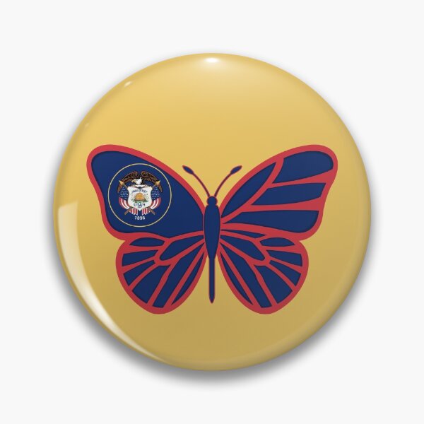 Item preview, State of Utah Flag Butterfly 3 designed and sold by Gsallicat.