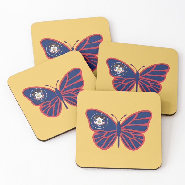 Item preview, State of Utah Flag Butterfly 3 designed and sold by Gsallicat.
