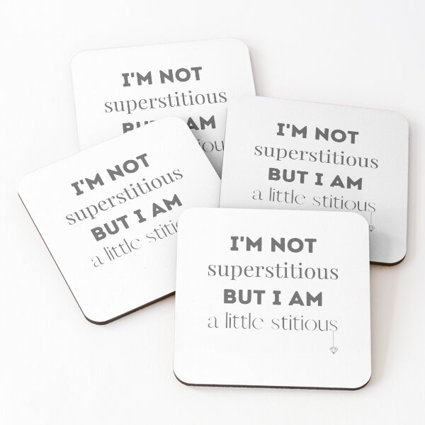 Item preview, I'm not superstitious but i am a little stitious designed and sold by Ailly's Prints ⭐⭐⭐⭐⭐.