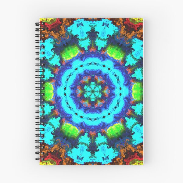 Item preview, Psychedelic Hippie Flower Blue Orange and Green designed and sold by WormholeOrbital.