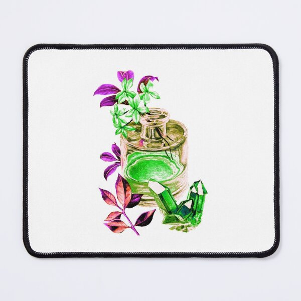 Item preview, Pretty perfume vase, flowers and rose quartz - Artwork designed and sold by LukjanovArt.