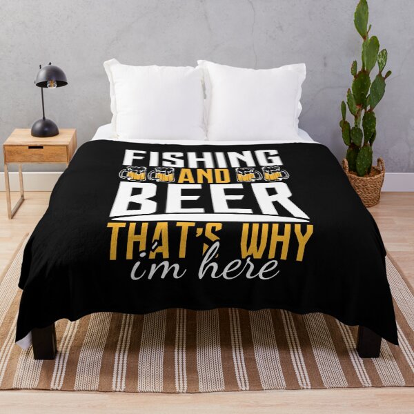 Item preview, Fishing and beer, that's why I'm here! Funny saying for beer and fishing lover designed and sold by Hypershirty.