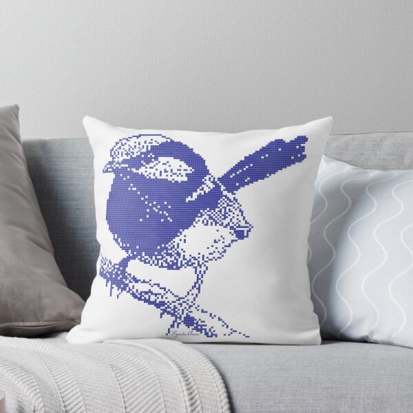 Aperçu de l'œuvre Point de croix bleu Wren créée et vendue par LyndaAnne.