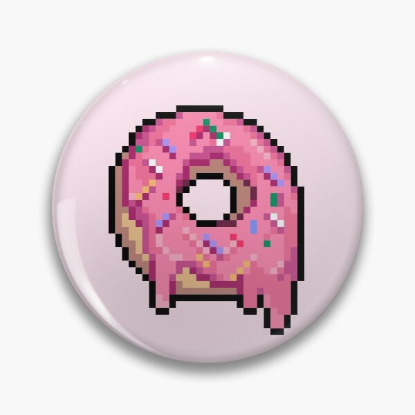 Item preview, Drippy Pink Frosted Sprinkled Pixel Donut designed and sold by theCatghost.