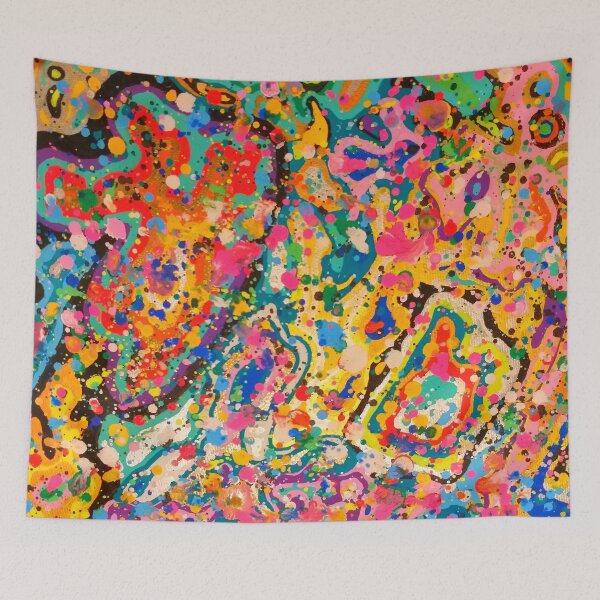Item preview, Yellow Splash Abstract  designed and sold by Maggamaria79.
