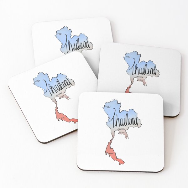 Item preview, Thailand Cities Country Outline designed and sold by LaynsLeaf.