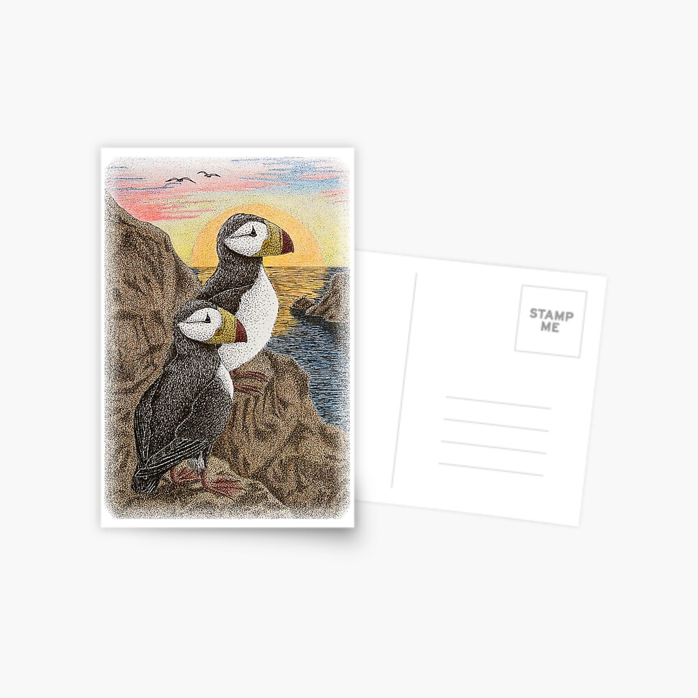 CA Card - Puffin Sunset