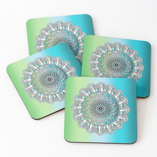 Item preview, Minty blue Mandala  designed and sold by Snackpackarts.