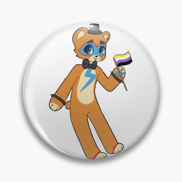 Item preview, nonbinary pride glamrock freddy designed and sold by sadmothz.