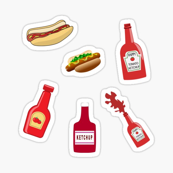 Item preview, Ketchup-Paket-Aufkleber designed and sold by sanartstudio.