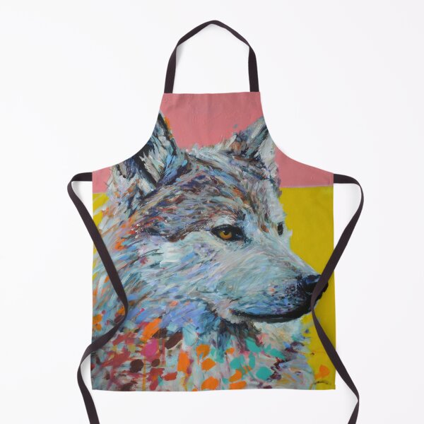 Item preview, Orthodox Wolf, expressive wolf painting. designed and sold by Cat Leonard.