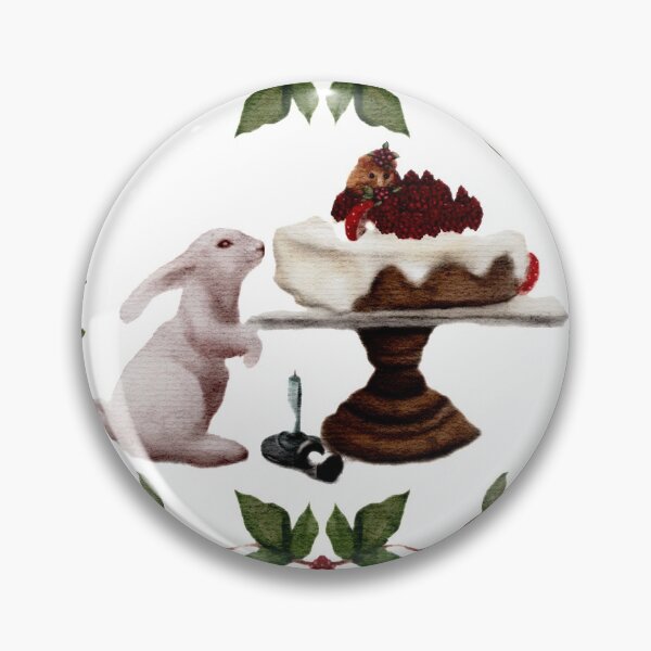 Item preview, Beatrix Potter Inspired Birthday Watercolor Cake and Berries is Baby Rabbit, mouse, and button mushrooms designed and sold by Monica Laipple.