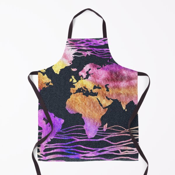 Item preview, Colorful Map Of The World Vivid Watercolor On Dark Background VIII designed and sold by Irina Sztukowski.