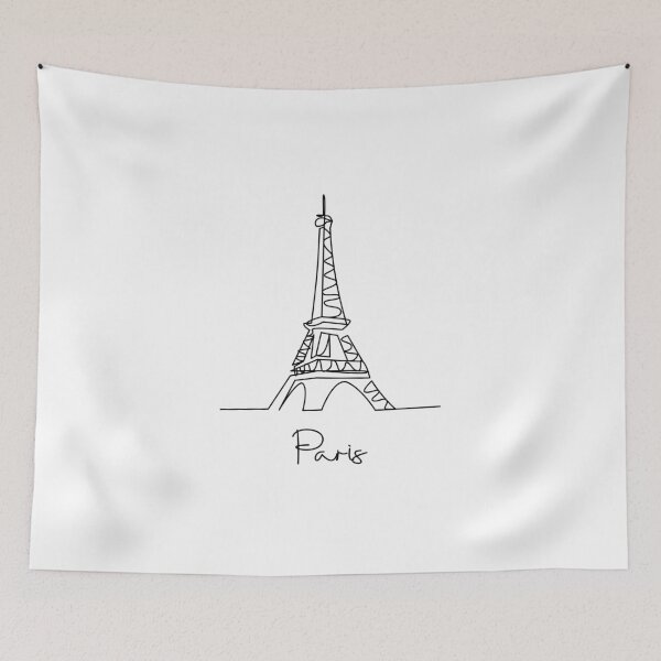 Aperçu de l'œuvre Tour Eiffel en continue le dessin au trait créée et vendue par naserahmad.