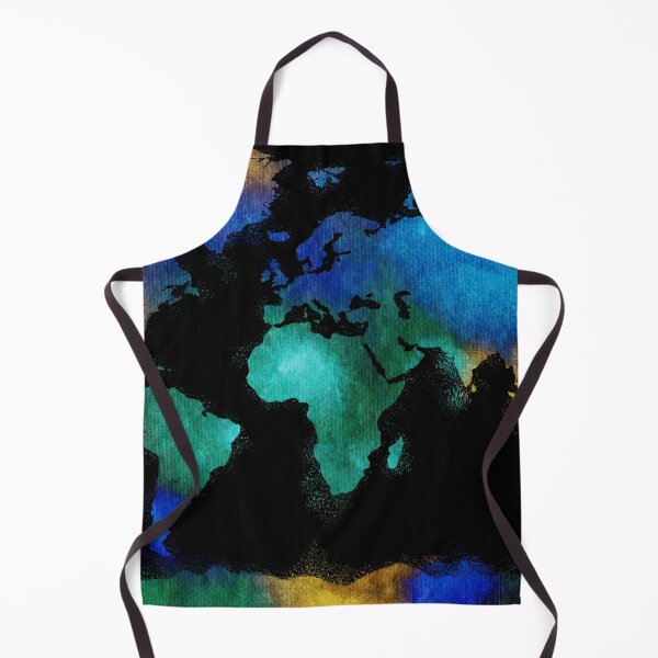 Item preview, Colorful Map Of The World Vivid Watercolor On Dark Background XII designed and sold by Irina Sztukowski.