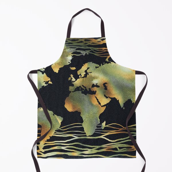 Item preview, Colorful Map Of The World Vivid Watercolor On Dark Background XV designed and sold by Irina Sztukowski.