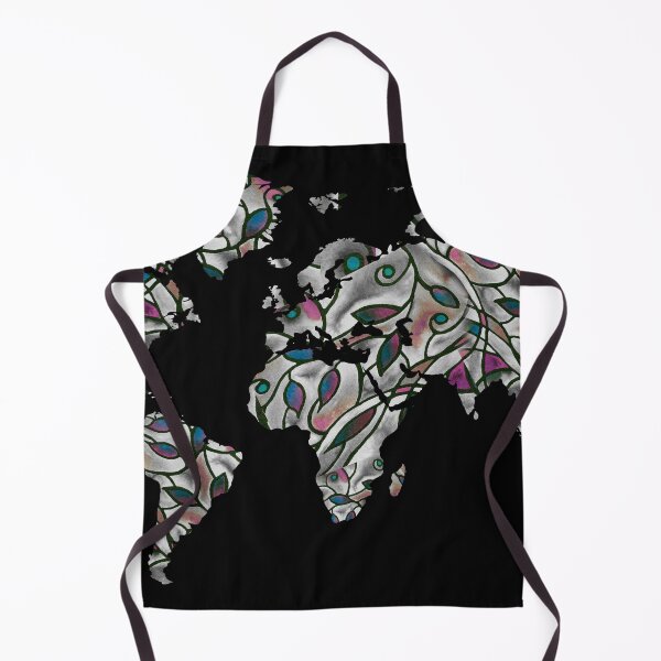 Item preview, Colorful Map Of The World Vivid Watercolor On Dark Background XX designed and sold by Irina Sztukowski.