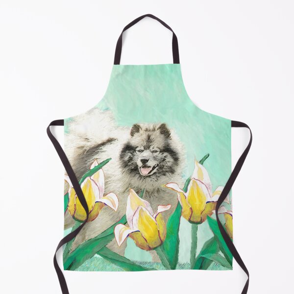 Item preview, Keeshond in Tulips designed and sold by alpendesigns.
