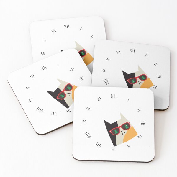 Item preview, Cute Cat clock FaceWith Latin Numbers designed and sold by Dr.YesOrNo.
