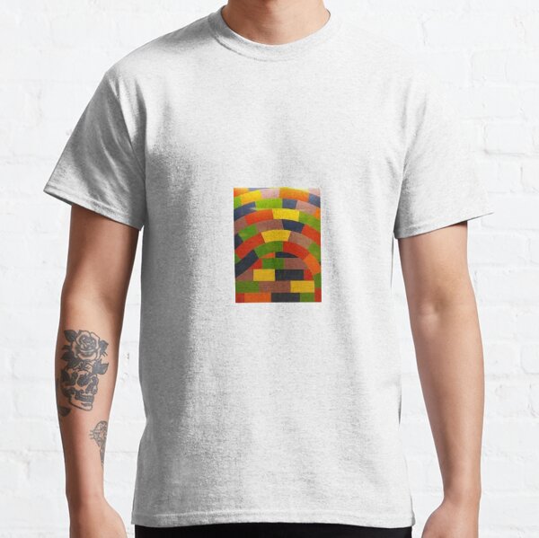Motley Multicolored Rectangles with Wiggly Borders Classic T-Shirt