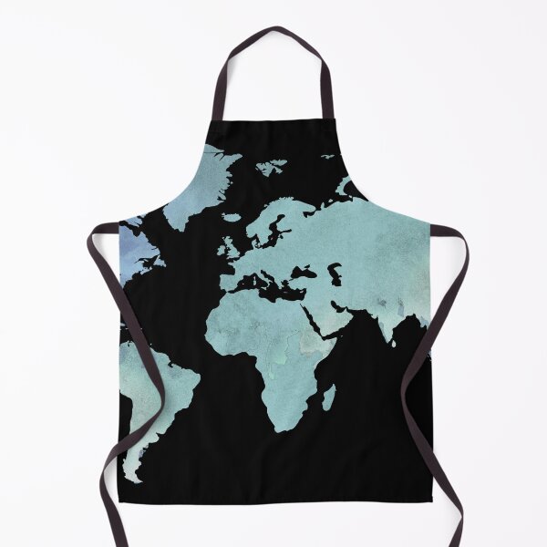 Item preview, Colorful Map Of The World Vivid Watercolor On Dark Background XXIII designed and sold by Irina Sztukowski.