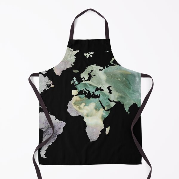 Item preview, Colorful Map Of The World Vivid Watercolor On Dark Background XXIV designed and sold by Irina Sztukowski.