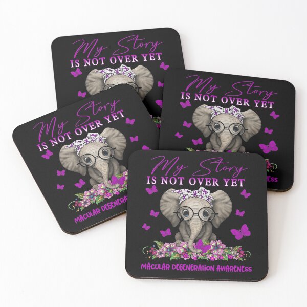 Item preview, Cute Elephant My Story Is Not Over Yet Macular Degeneration Awareness designed and sold by Adropine.