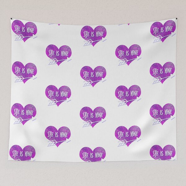 Item preview, She is Mine Valentine’s Day abstract Pink Network Heart with arrow   designed and sold by AMSonArt.