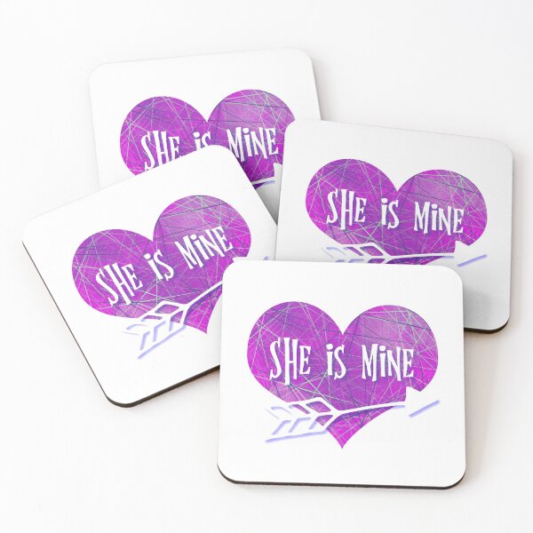 Item preview, She is Mine Valentine’s Day abstract Pink Network Heart with arrow   designed and sold by AMSonArt.