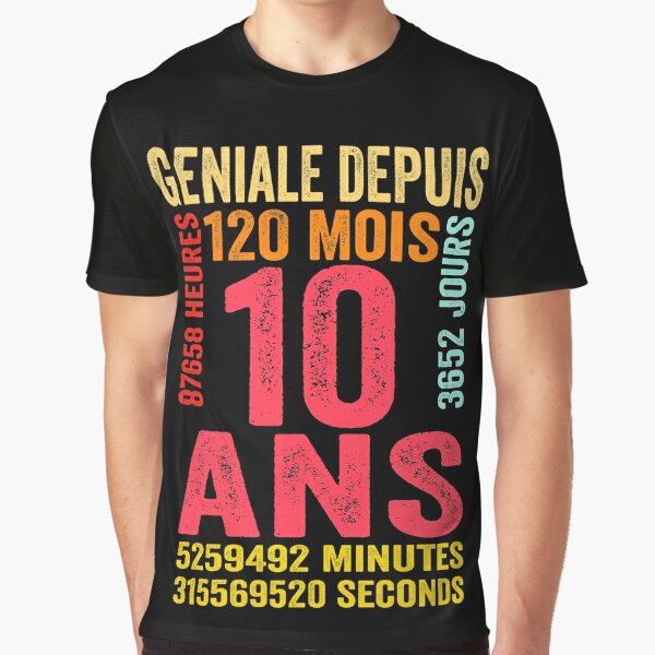 Cadeau d'anniversaire fille 10 ans: Genial depuis 10 ans Poster for Sale  by FamousShirts