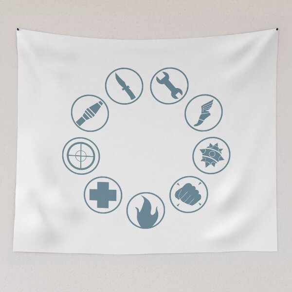 Item preview, TF2 Class icons BLU designed and sold by Loadout.