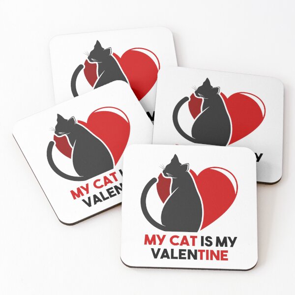 Item preview, My Cat Is My Valentine Gift for All Singles and Cat Lovers For the Valentine Day designed and sold by Tema EL.