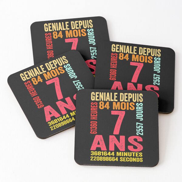 Item preview, Cadeau d'anniversaire fille de 7 ans: Genial depuis 7 ans designed and sold by FamousShirts.