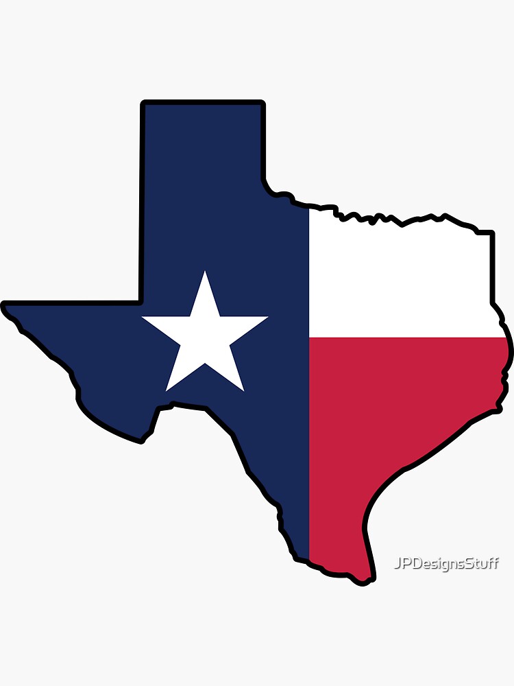 Texas State Outline With Flag Sticker For Sale By Jpdesignsstuff Redbubble 0724