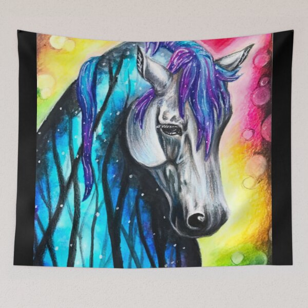 Item preview, Rainbow Forest Watercolor Horse designed and sold by Lady-Lilac.