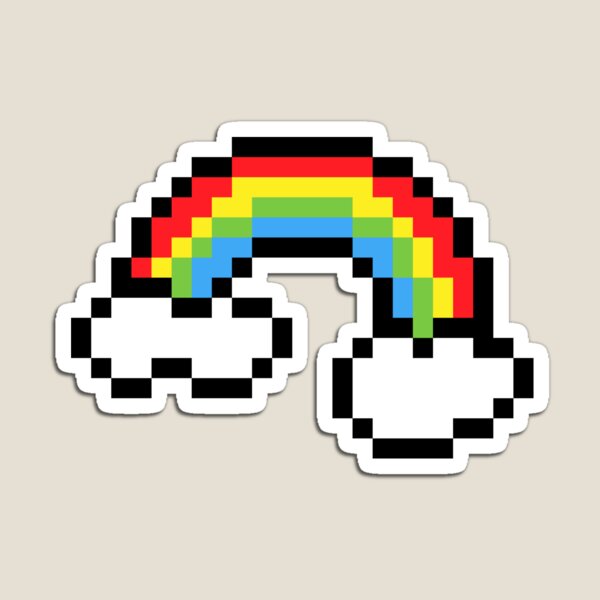 Artikelvorschau, Niedlicher 8-Bit-Regenbogen-Aufkleber entworfen und verkauft von mlarmon.