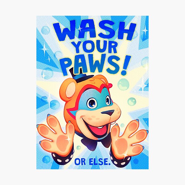 Five Nights at Freddy's Security Breach - Wash your paws Photographic Print