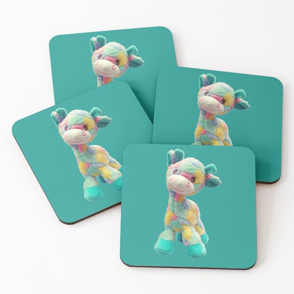 Item preview, Lovely Colourful Giraffe on Turquoise BG designed and sold by LoloTrends.