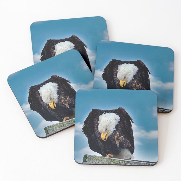 Item preview, Bald Eagle on a platform designed and sold by KDartisticeye.