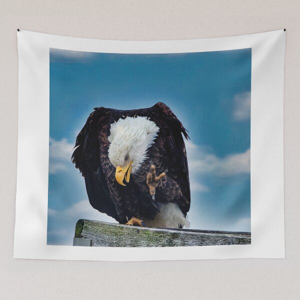 Item preview, Bald Eagle on a platform designed and sold by KDartisticeye.