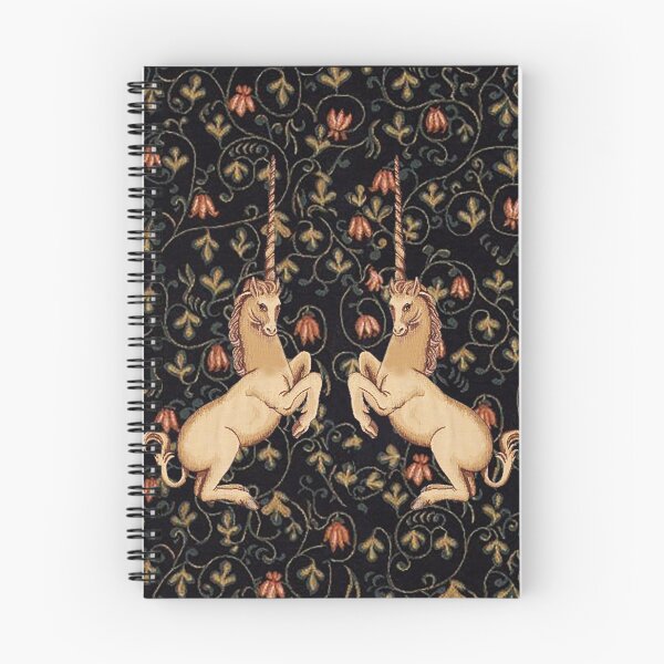 Item preview, Medieval Unicorns Midnight Floral Tapestry designed and sold by Epitome Girl.