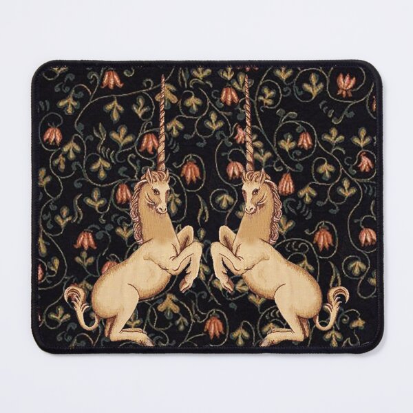 Item preview, Medieval Unicorns Midnight Floral Tapestry designed and sold by Epitome Girl.