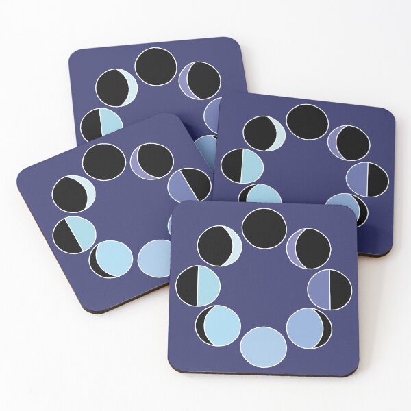 Item preview, Colorful Moon Stages White Outline designed and sold by murialbezanson.